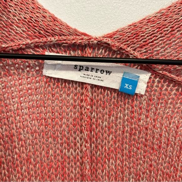 Anthropologie Sparrow Knit Open Sweater Red Size XS - Picture 7 of 8